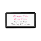 Fuchsia Moderne Adresetiketten Etiket (Voorkant)