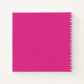 Fuchsia, moderne, minimale bruiloft notitieboek (Achterkant)