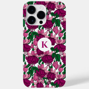Fuchsia monogram Case-Mate iPhone 14 pro max hoesje
