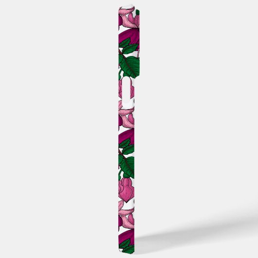 Fuchsia monogram Case-Mate iPhone case (Achterkant / Rechts)