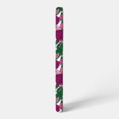Fuchsia monogram samsung galaxy hoesje (Linkerkant)