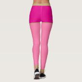 Fuchsia Monogrammed Shorts Pink Tights Gold Border Leggings (Achterkant)
