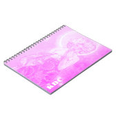 Fuchsia Mucha 'De Maan' Notitieboek (Linkerzijde)