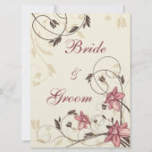 Fuchsia Narcissen en Tarwe Zitplaatskaart Kaart (Voorkant)