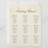 Fuchsia Narcissen en Tarwe Zitplaatskaart Kaart (Achterkant)