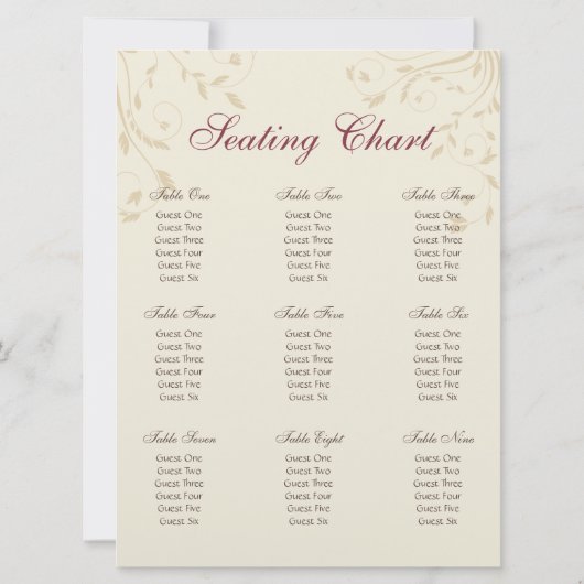 Fuchsia Narcissen en Tarwe Zitplaatskaart Kaart (Achterkant)