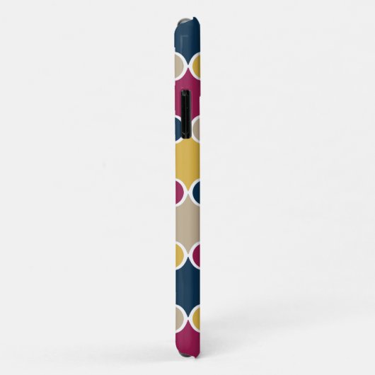 Fuchsia Navy Moroccan Lattice Monogram Case-Mate iPhone Case (Achterkant/rechts)