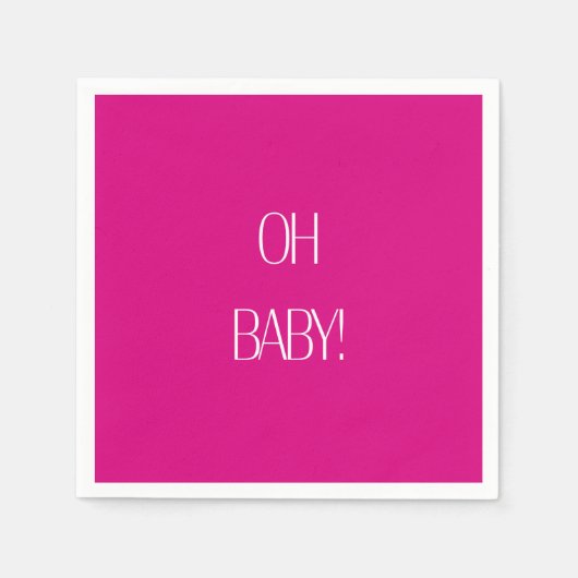 Fuchsia Oh Baby Paper Napkin Servet (Voorkant)