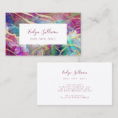 Fuchsia opaal achtergrond visitekaartje (Voorkant / Achterkant)