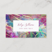 Fuchsia opaal achtergrond visitekaartje (Voorkant)