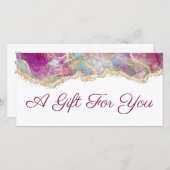 Fuchsia opaal gift certificaat (Voorkant / Achterkant)