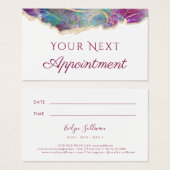 Fuchsia opaal ontwerp afspraak kaart (Voorkant /achterkant)