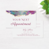 Fuchsia opaal ontwerp afspraak kaart (Bureau)