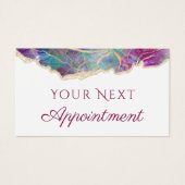 Fuchsia opaal ontwerp afspraak kaart (Voorkant)