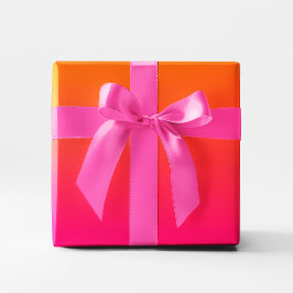 Fuchsia Oranje gradiënt Cadeaupapier