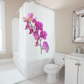 Fuchsia Orchid Spray Douche Gordijn (In situ)