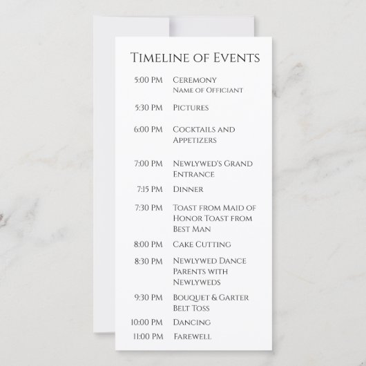 Fuchsia orchideeën op wit-bruiloft ringen-programm (Achterkant)