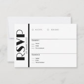 Fuchsia Orchids op Black-We Do-Wedding Ringen- RSVP Kaartje (Achterkant)