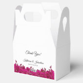 Fuchsia Orchids op White-Wedding Dank je wel- Bedankdoosjes (Geopend)