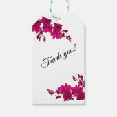 Fuchsia Orchids op White-Wedding Dank je wel- Cadeaulabel (Voorkant)