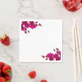 Fuchsia Orchids op White-Wedding- Servet