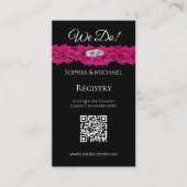 Fuchsia Orchids- We Do-Wedding Rings-Registry- Visitekaartje (Voorkant)