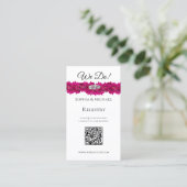 Fuchsia Orchids- We Do-Wedding Rings-Registry- Visitekaartje (Staand voorkant)