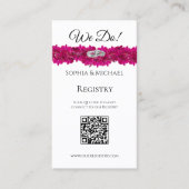 Fuchsia Orchids- We Do-Wedding Rings-Registry- Visitekaartje (Voorkant)