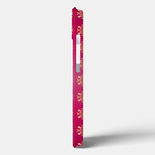 Fuchsia Oriental Mandala Pattern Case-Mate iPhone Case (Achterkant / Links)