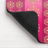 Fuchsia Oriental Mandala Pattern Muismat (Hoek)