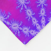 Fuchsia Paarse Blauwe Starburst Psychedelische Fra Fleece Deken (Hoek)