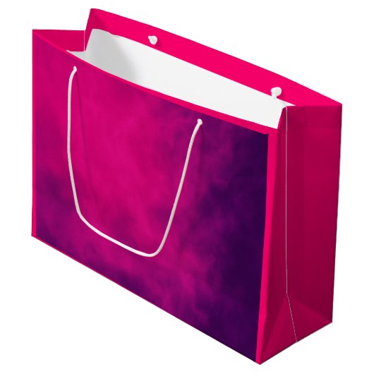 Fuchsia Paarse Cloud Gift Bag –  Groot Cadeauzakje (Voorkant Gekanteld)