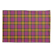 Fuchsia Paarse en Gold Culloden Schotse Tartan Kussensloop (Achterkant)