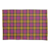Fuchsia Paarse en Gold Culloden Schotse Tartan Kussensloop (Voorkant)