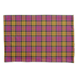 Fuchsia Paarse en Gold Culloden Schotse Tartan Kussensloop