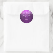Fuchsia Paarse Glitter Club FEest Stickers (Tas)