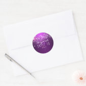 Fuchsia Paarse Glitter Club FEest Stickers (Envelop)