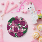 Fuchsia Papieren Bordje (Feest)