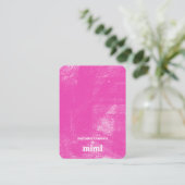 Fuchsia Pastel Oorbellen Display Visitekaartje (Staand voorkant)