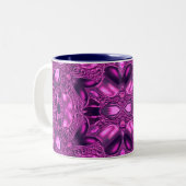 Fuchsia Pattern Two-Tone Coffee Mok (Voorkant links)