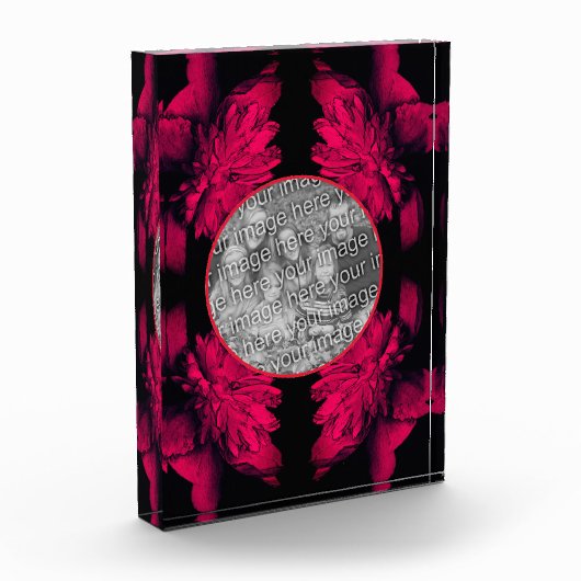 Fuchsia Peony Abstract Floral Uw toevoegen Fotoblokken (Links)