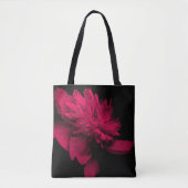 Fuchsia Peony Flower Abstract Floral Art Tote Bag (Voorkant)