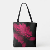 Fuchsia Peony Flower Abstract Floral Art Tote Bag (Achterkant)