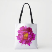 Fuchsia Peony handgeschilderd tas (Voorkant)