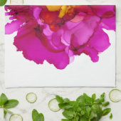 !!! fuchsia peony large flower- theedoek (Gevouwen)