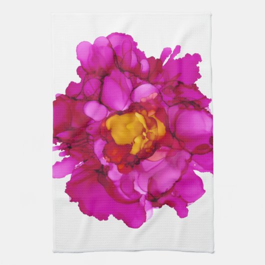 !!! fuchsia peony large flower- theedoek (Verticaal)