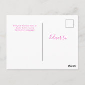 Fuchsia Persoonlijk 6 foto's Universeel Groet Briefkaart (Achterkant)