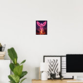 Fuchsia Phoenix Rijzende Poster (Thuiskantoor)