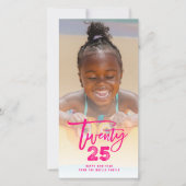 Fuchsia Pink 2023 Brushed Mix Typography New Year Feestdagenkaart (Voorkant)