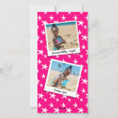 Fuchsia Pink 2023 Brushed Mix Typography New Year Feestdagenkaart (Achterkant)